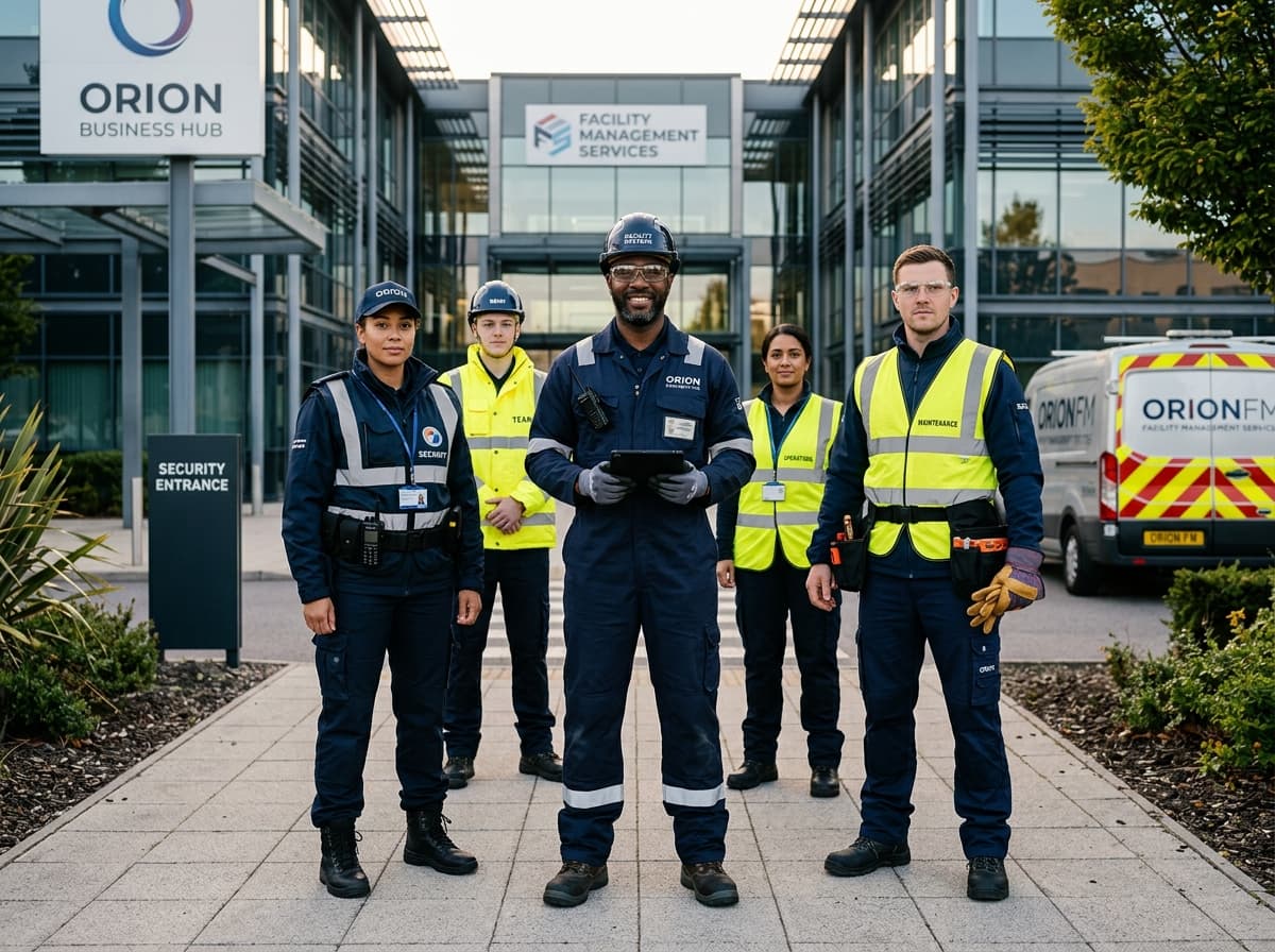 Facilities and maintenance workers in durable outdoor workwear from Hospo Medi Care
